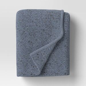 Threshold - Marled Knit Throw Blue - Threshold Blue